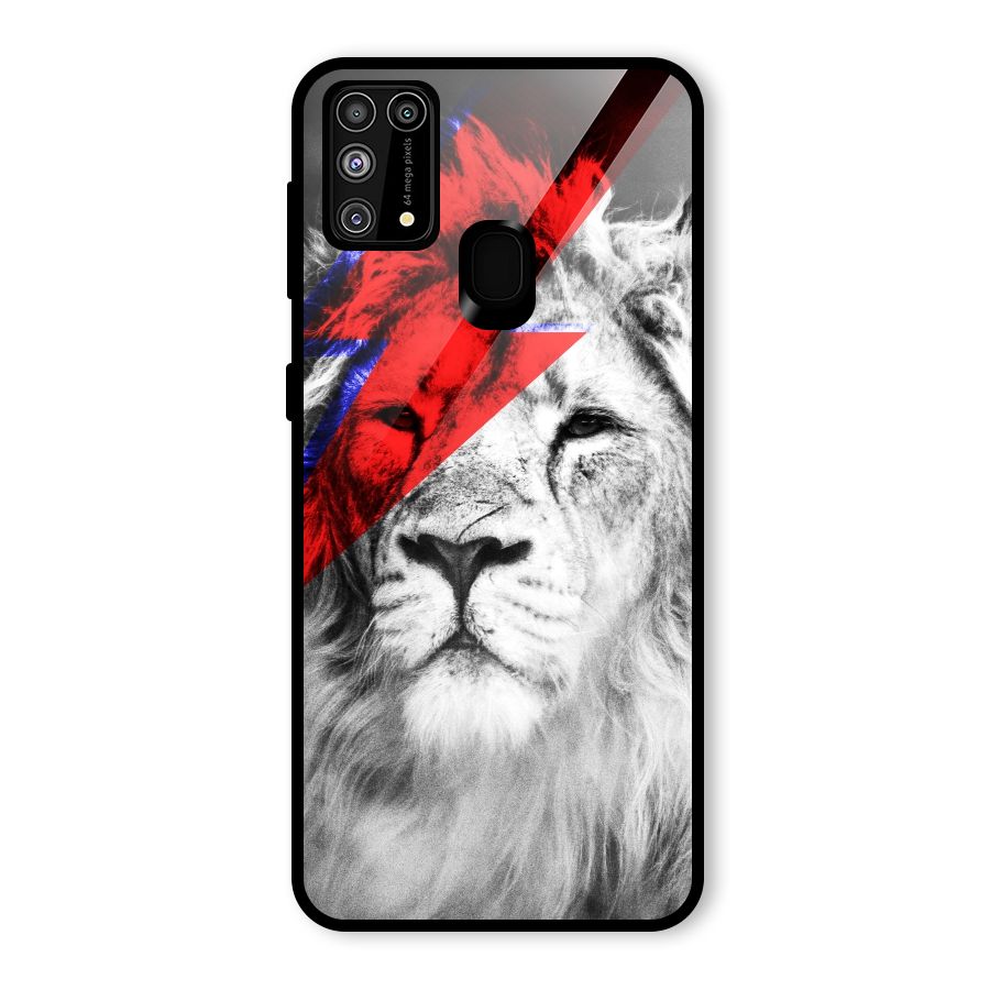 Fearless Lion Glass Back Case for Galaxy F41