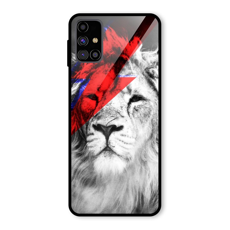 Fearless Lion Glass Back Case for Galaxy M31s