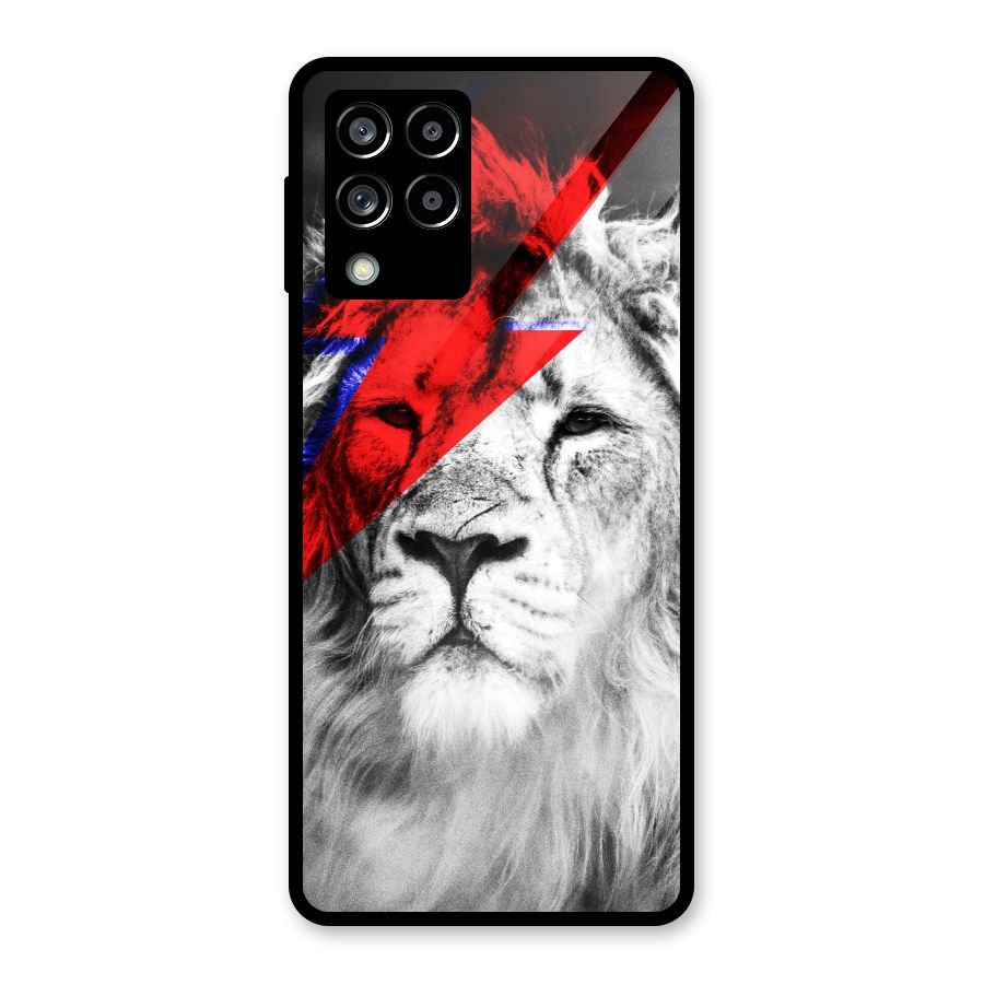 Fearless Lion Glass Back Case for Galaxy M53 5G