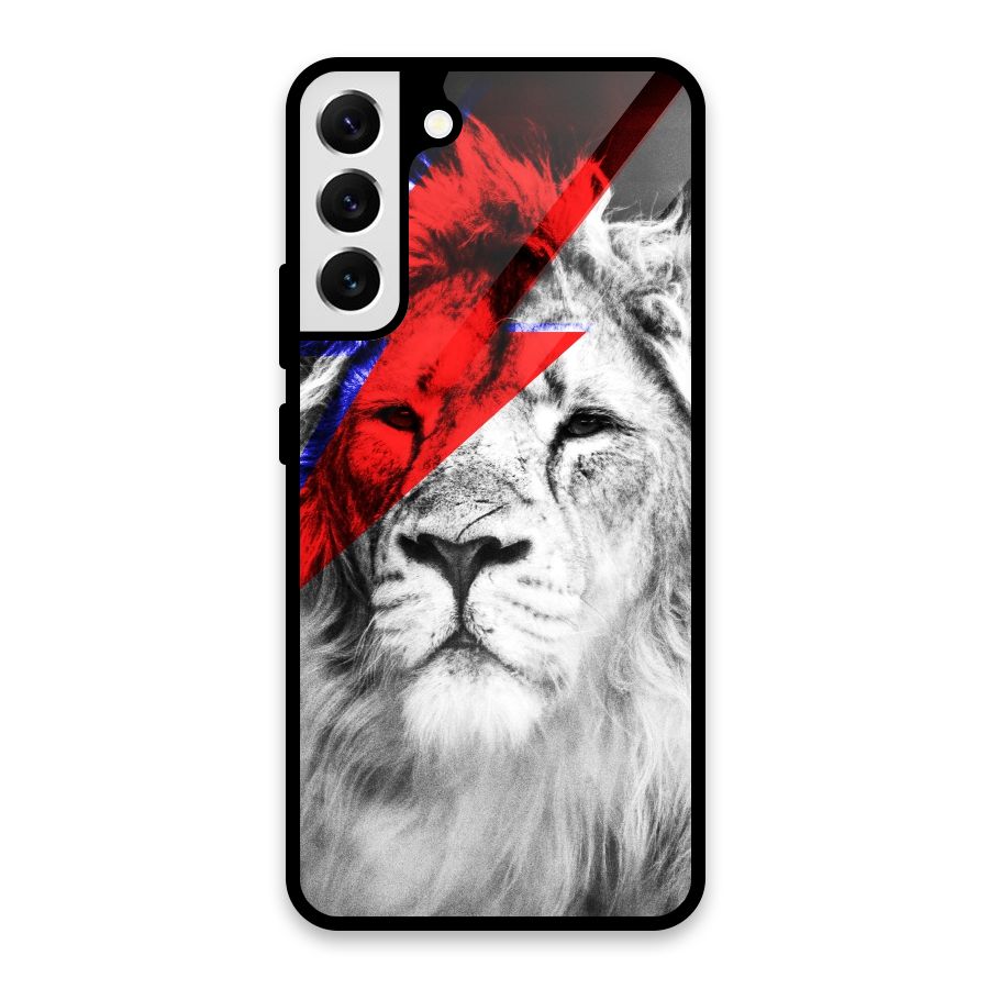 Fearless Lion Glass Back Case for Galaxy S22 Plus 5G