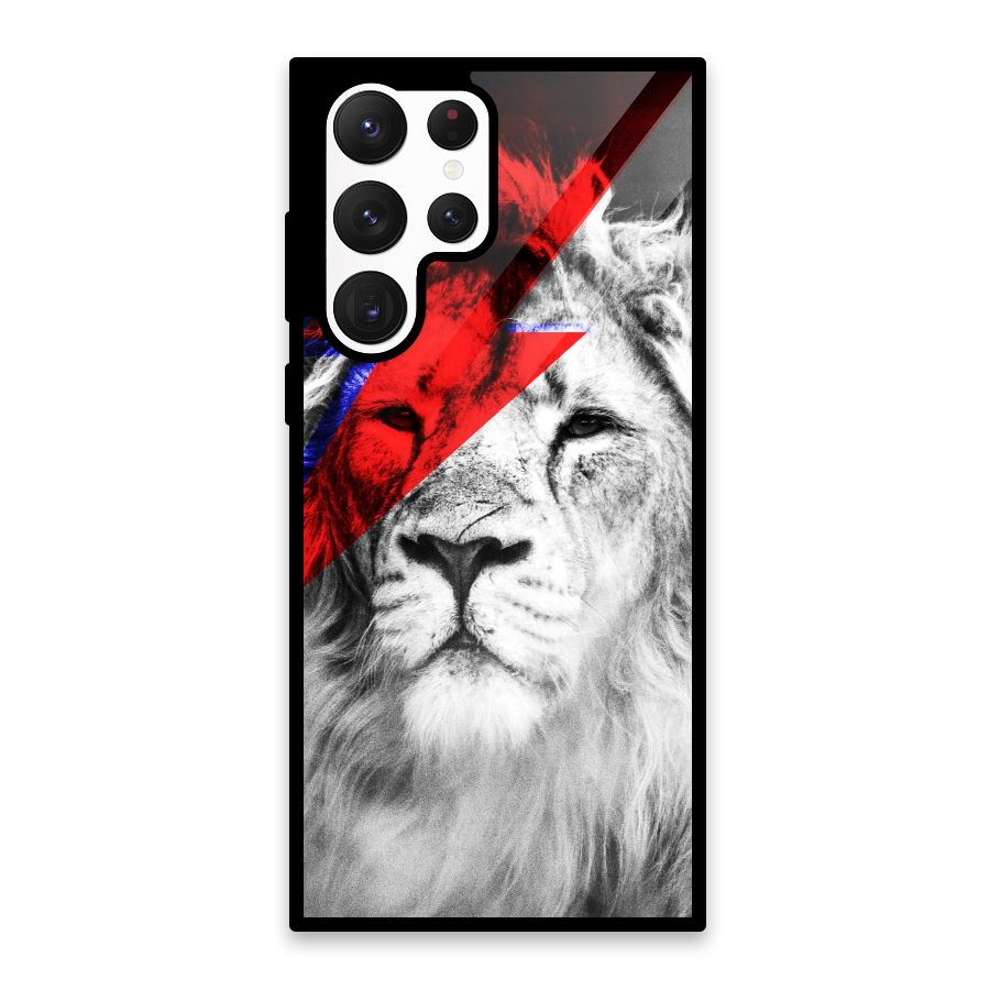 Fearless Lion Glass Back Case for Galaxy S22 Ultra 5G