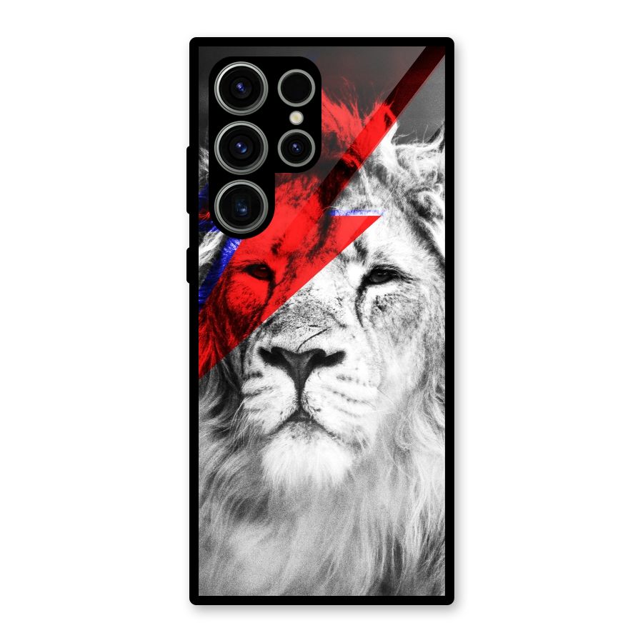 Fearless Lion Glass Back Case for Galaxy S23 Ultra