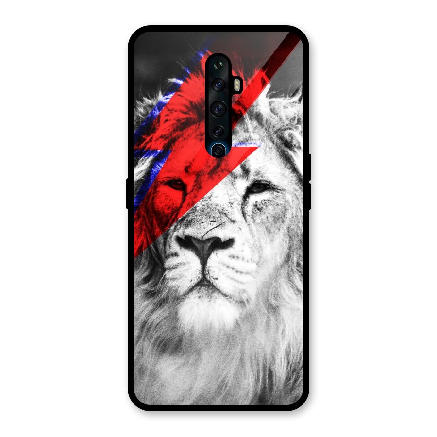 Fearless Lion Glass Back Case for Oppo Reno2 F