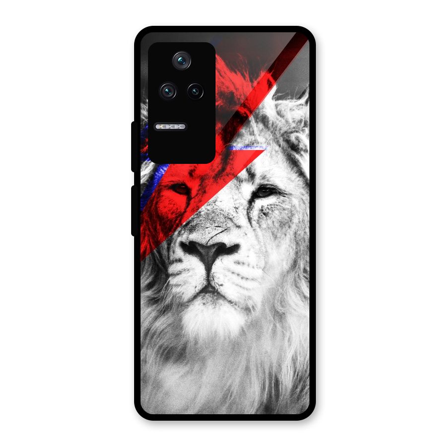 Fearless Lion Glass Back Case for Poco F4 5G