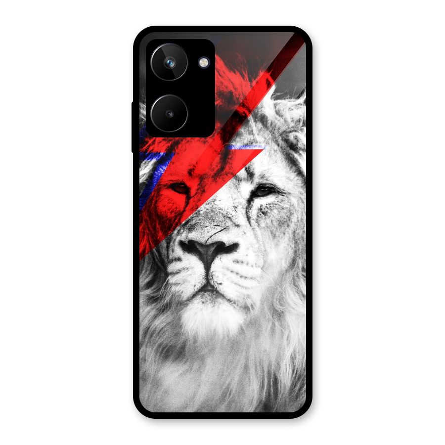 Fearless Lion Glass Back Case for Realme 10