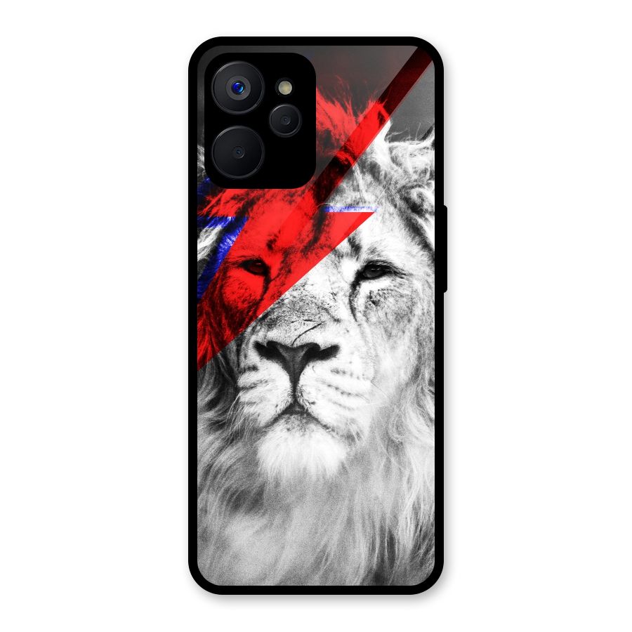 Fearless Lion Glass Back Case for Realme 9i 5G
