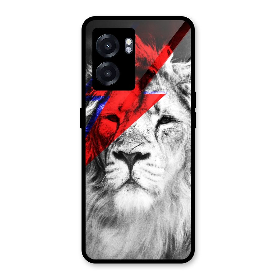 Fearless Lion Glass Back Case for Realme Narzo 50 5G