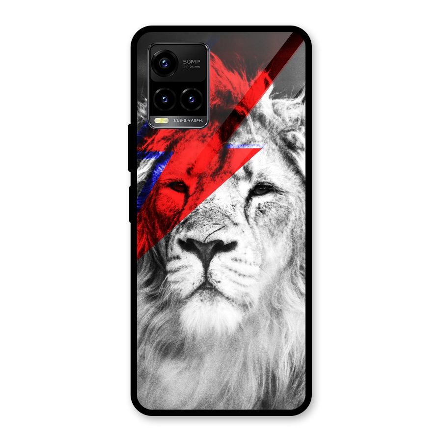 Fearless Lion Glass Back Case for Vivo Y21A