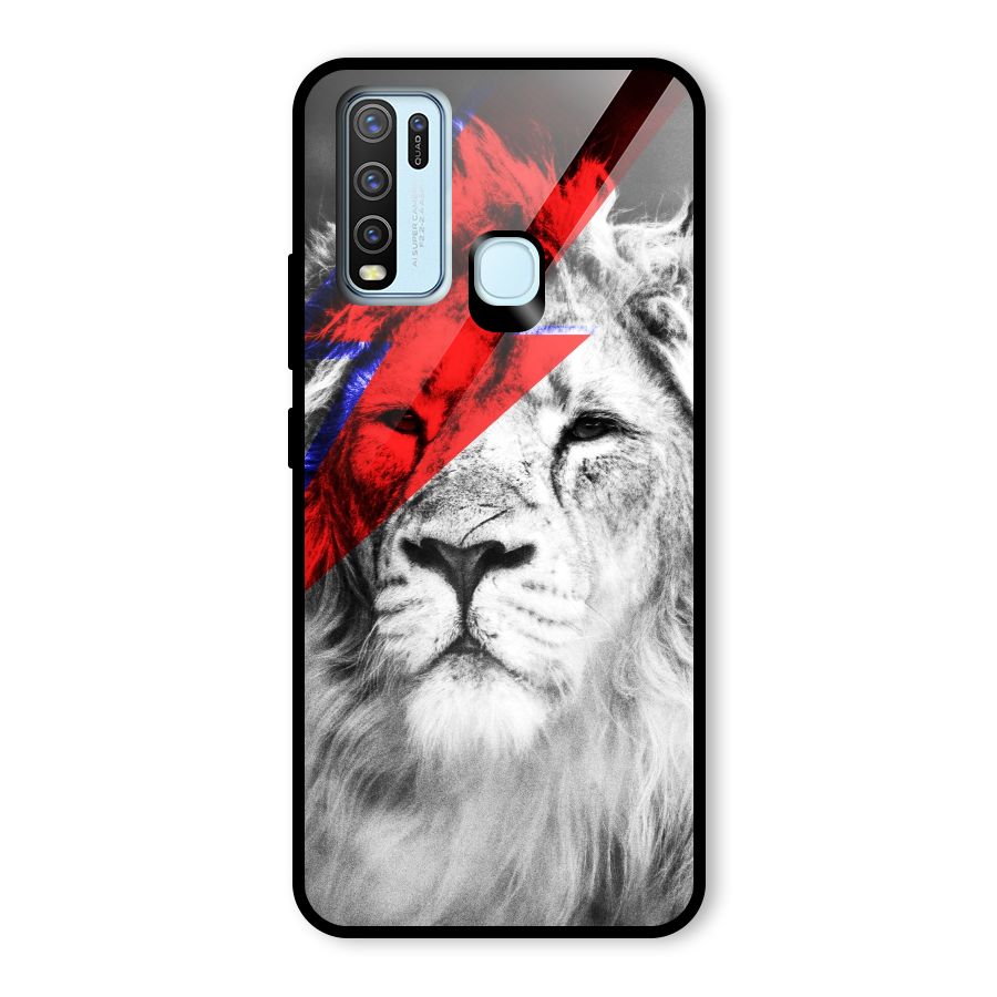 Fearless Lion Glass Back Case for Vivo Y50