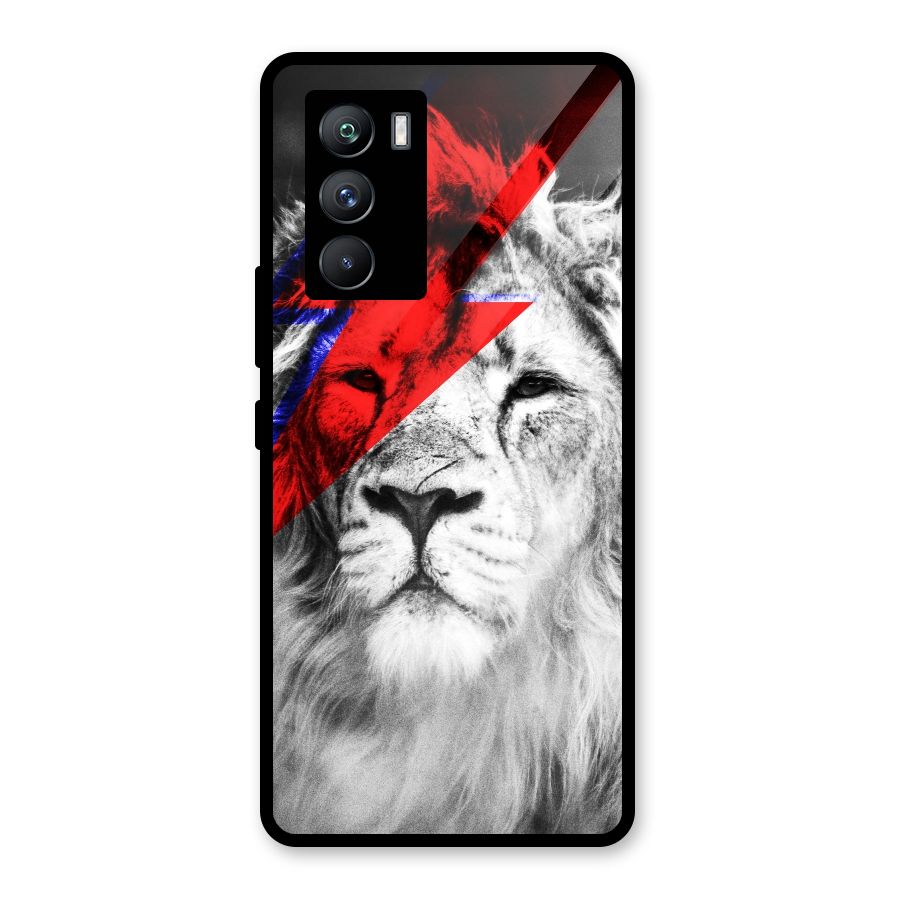 Fearless Lion Glass Back Case for Vivo iQOO 9 SE