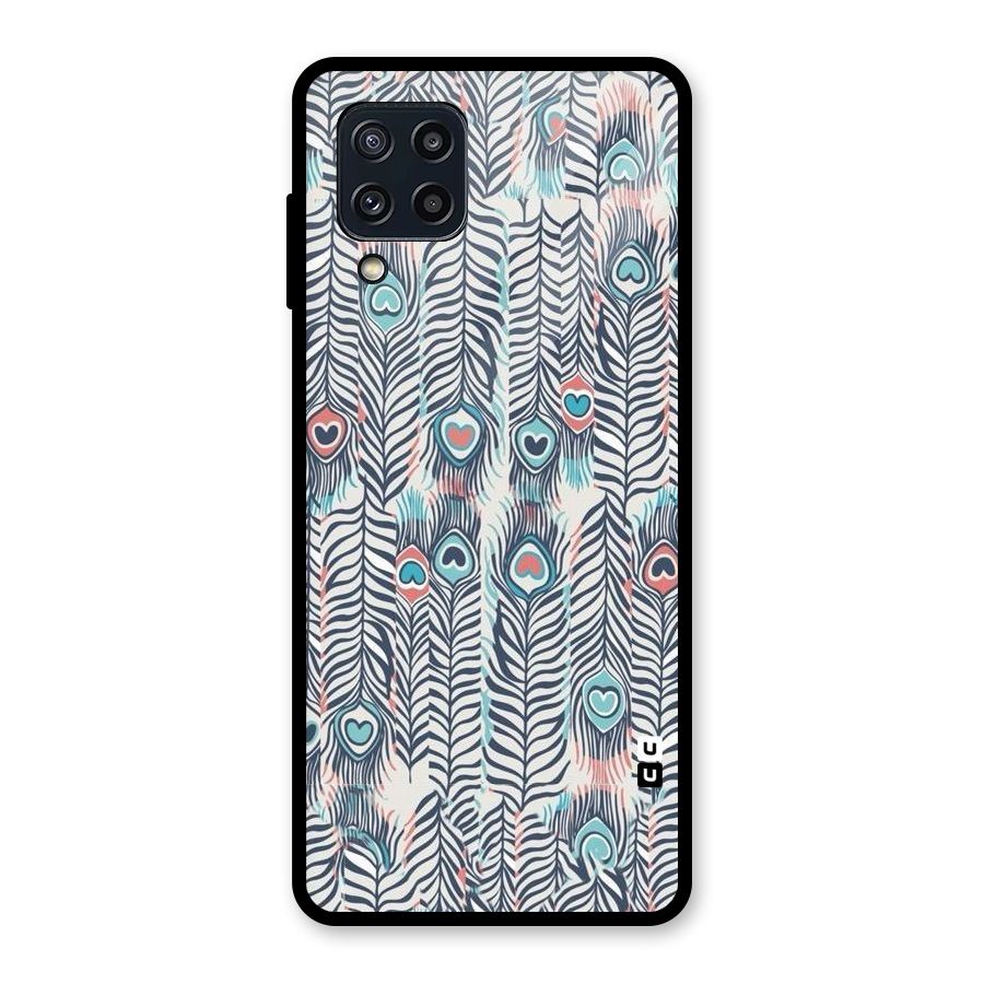 Feather Art Glass Back Case for Galaxy M32