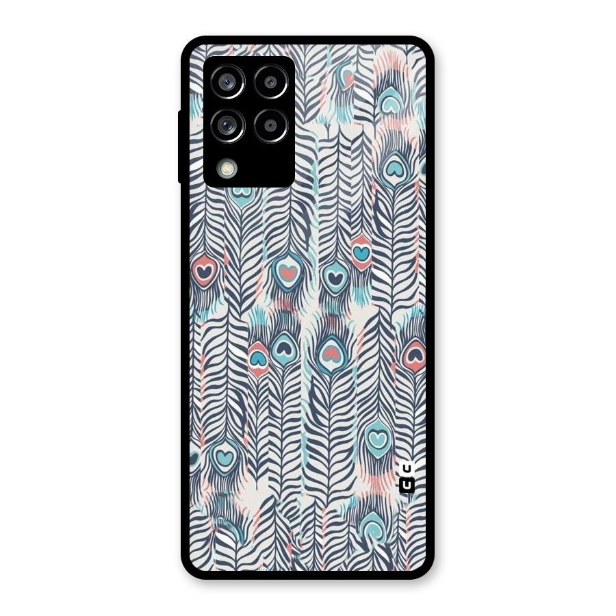 Feather Art Glass Back Case for Galaxy M53 5G