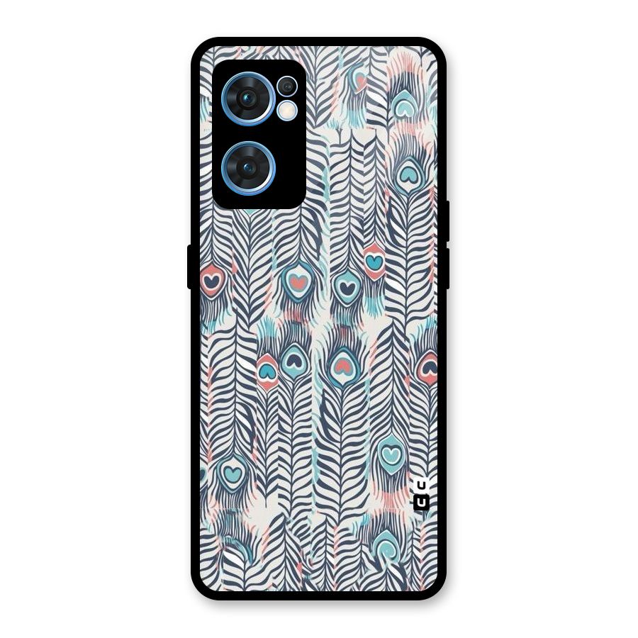 Feather Art Glass Back Case for Oppo Reno7 5G