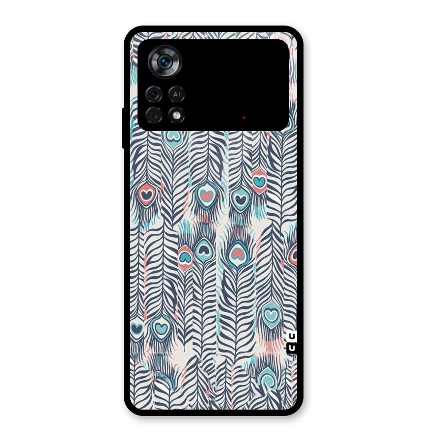 Feather Art Glass Back Case for Poco X4 Pro 5G