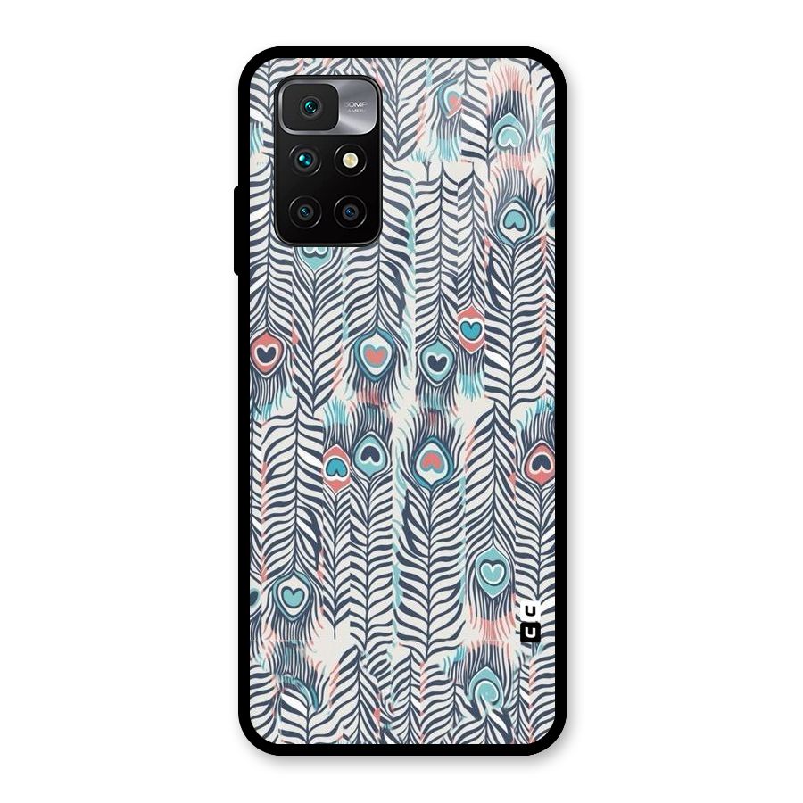 Feather Art Glass Back Case for Redmi 10 Prime
