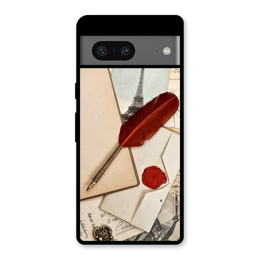 Feather Beauty Glass Back Case for Google Pixel 7