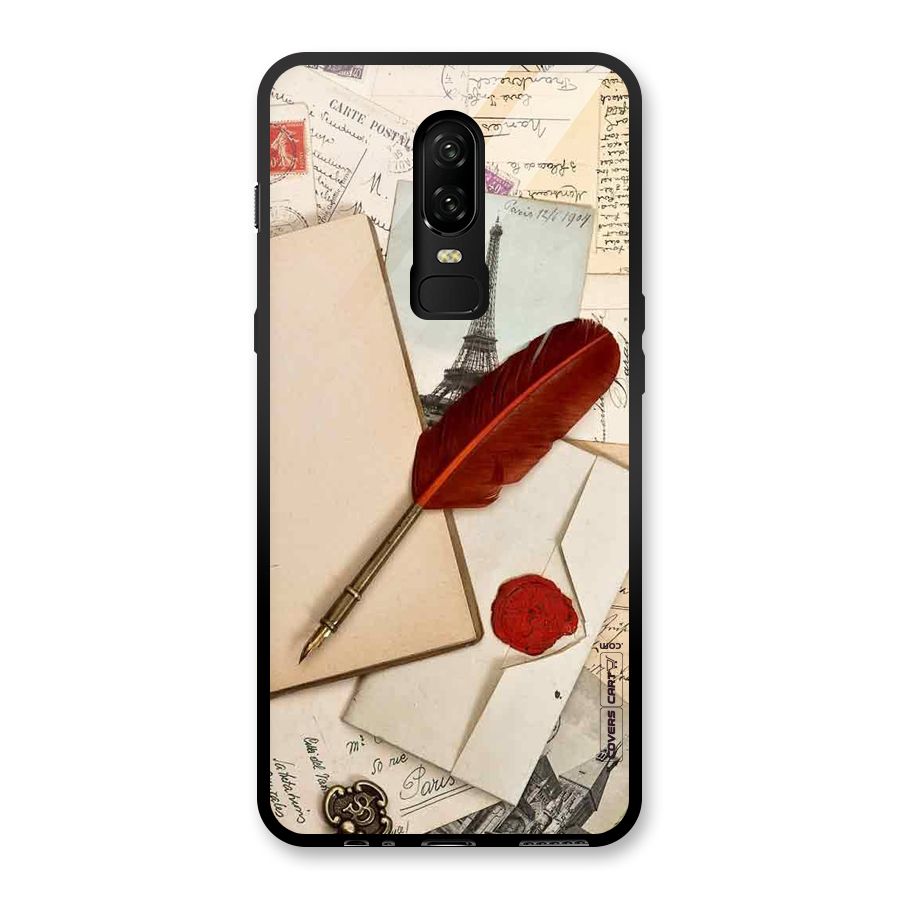 Feather Beauty Glass Back Case for OnePlus 6
