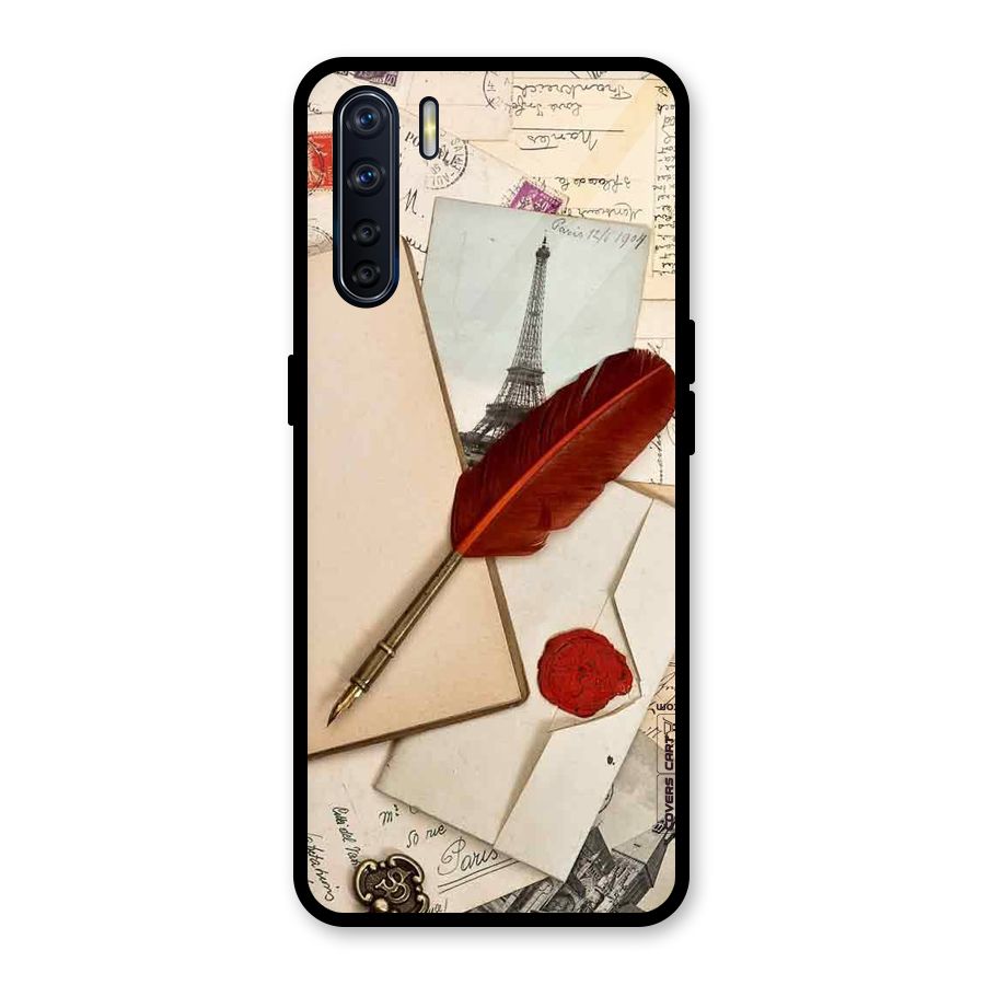 Feather Beauty Glass Back Case for Oppo F15