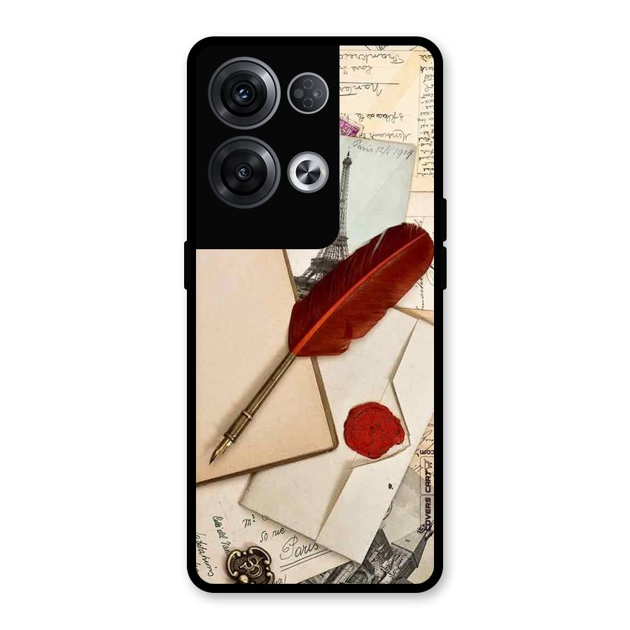 Feather Beauty Glass Back Case for Oppo Reno8 Pro 5G