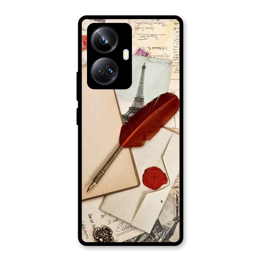 Feather Beauty Glass Back Case for Realme 10 Pro Plus
