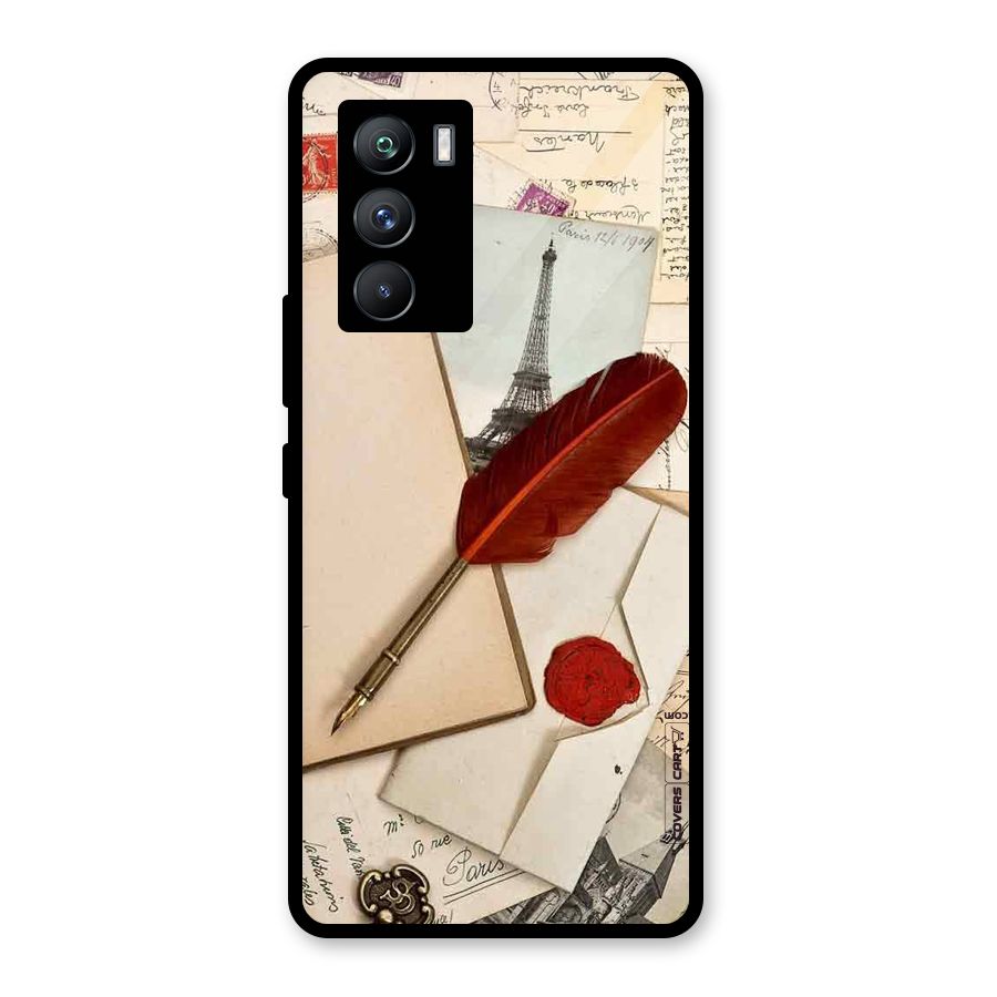 Feather Beauty Glass Back Case for Vivo iQOO 9 SE