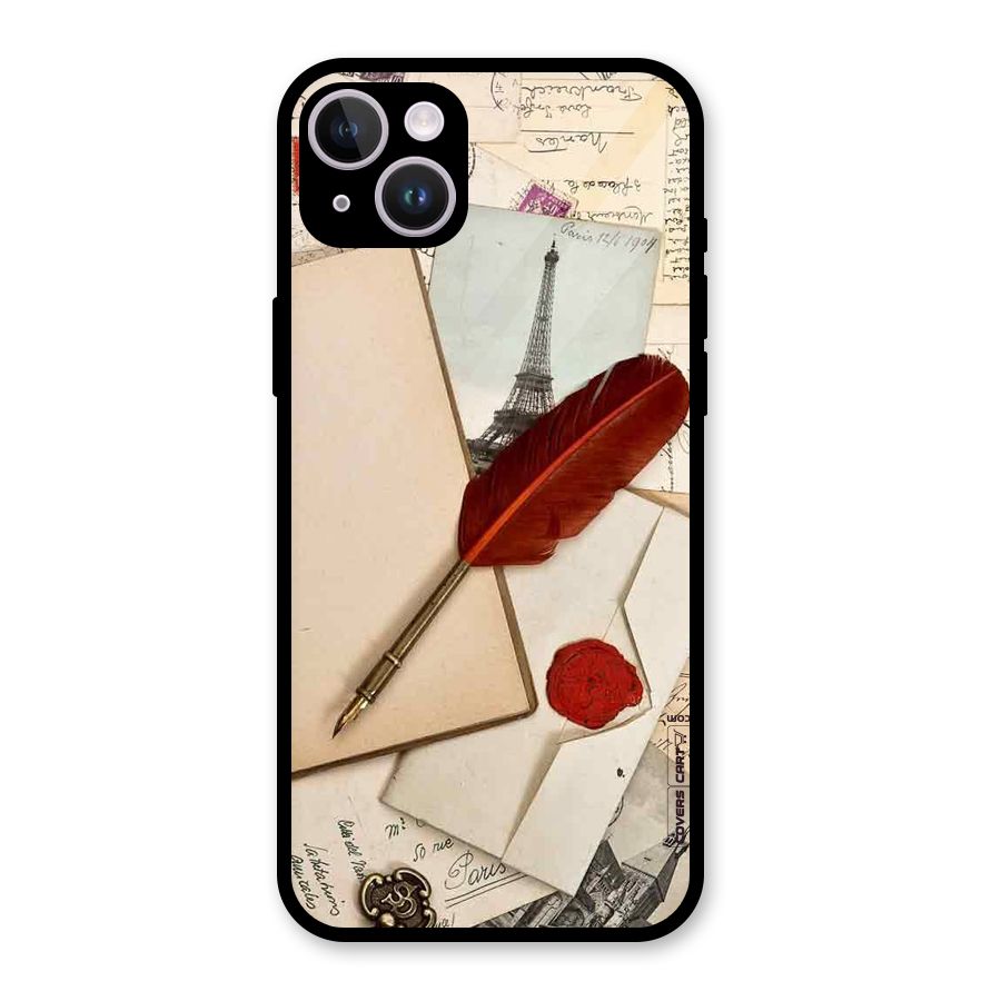 Feather Beauty Glass Back Case for iPhone 14 Plus