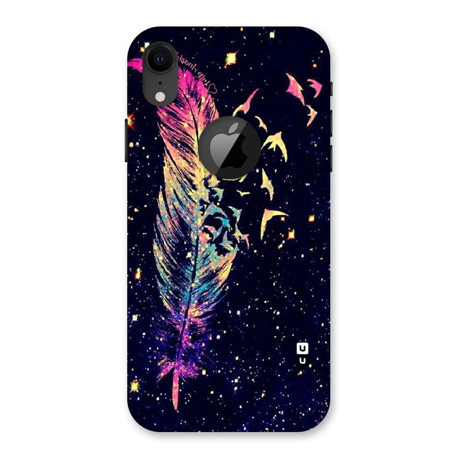 Feather Bird Fly Back Case for iPhone XR Logo Cut