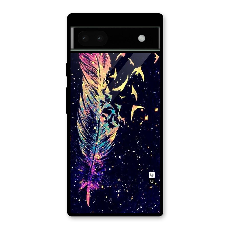 Feather Bird Fly Glass Back Case for Google Pixel 6a