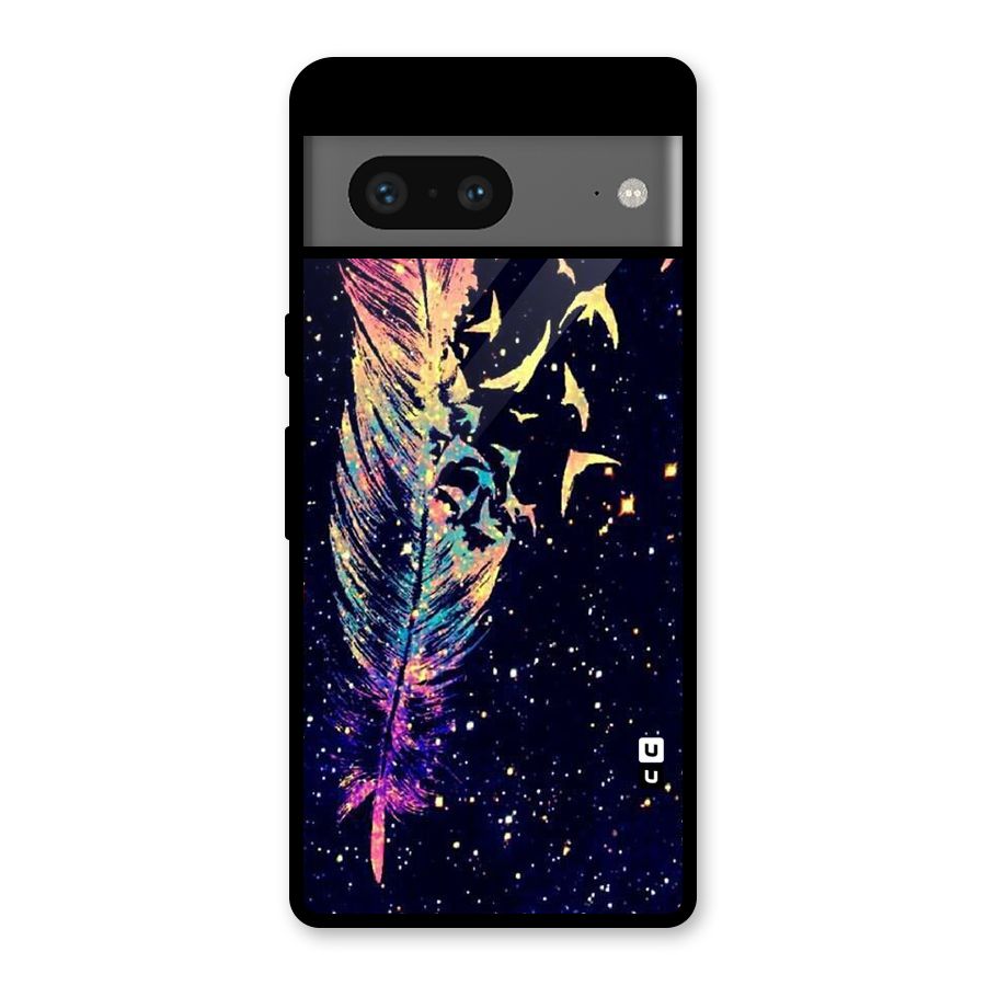 Feather Bird Fly Glass Back Case for Google Pixel 7