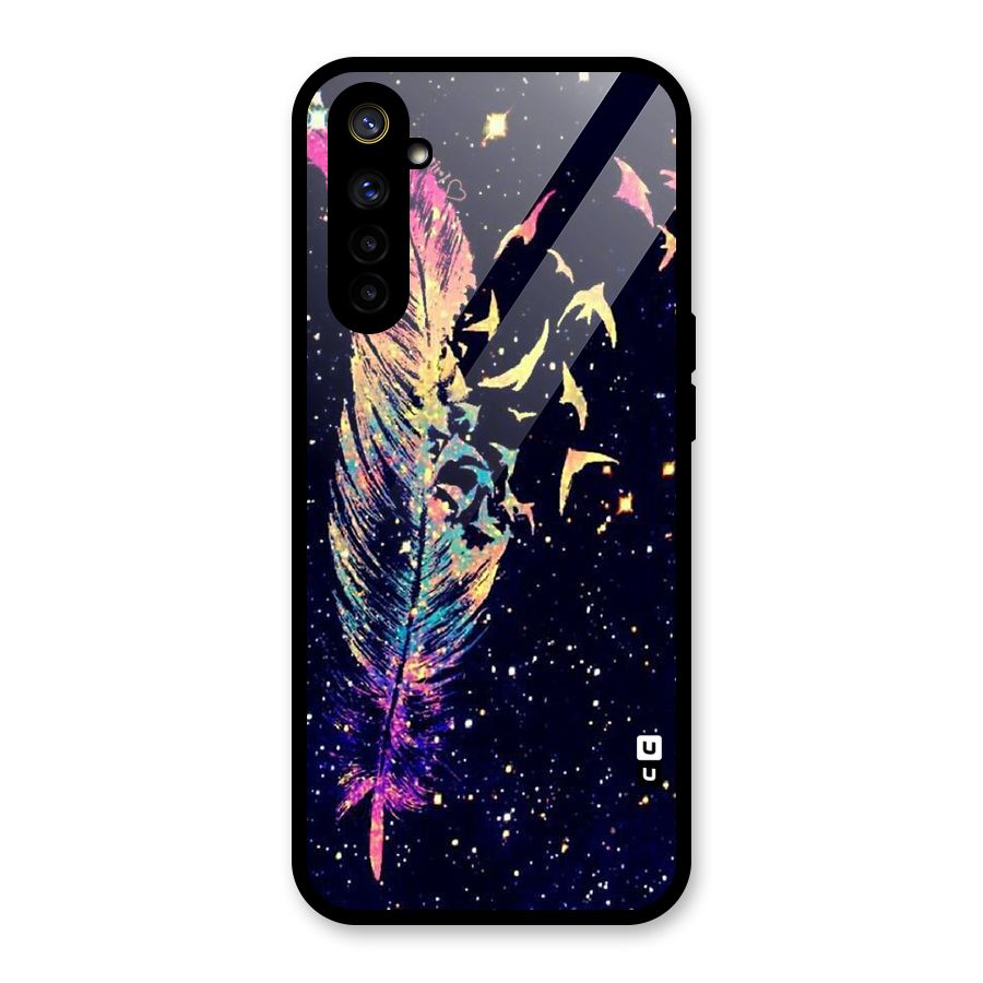 Feather Bird Fly Glass Back Case for Realme 6i