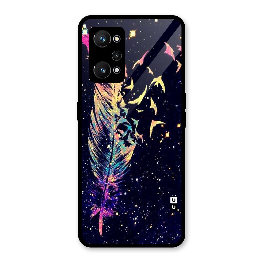 Feather Bird Fly Glass Back Case for Realme GT Neo 3T