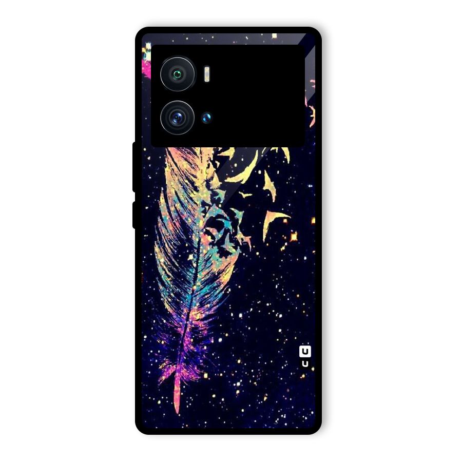 Feather Bird Fly Glass Back Case for Vivo iQOO 9 Pro