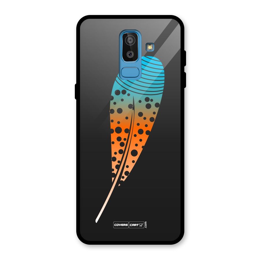 Feather Glass Back Case for Galaxy J8