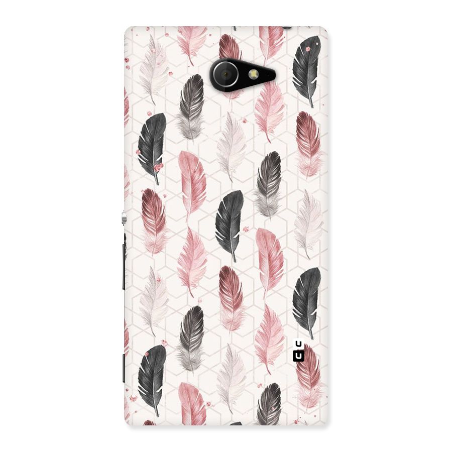 Feather Line Pattern Back Case for Sony Xperia M2