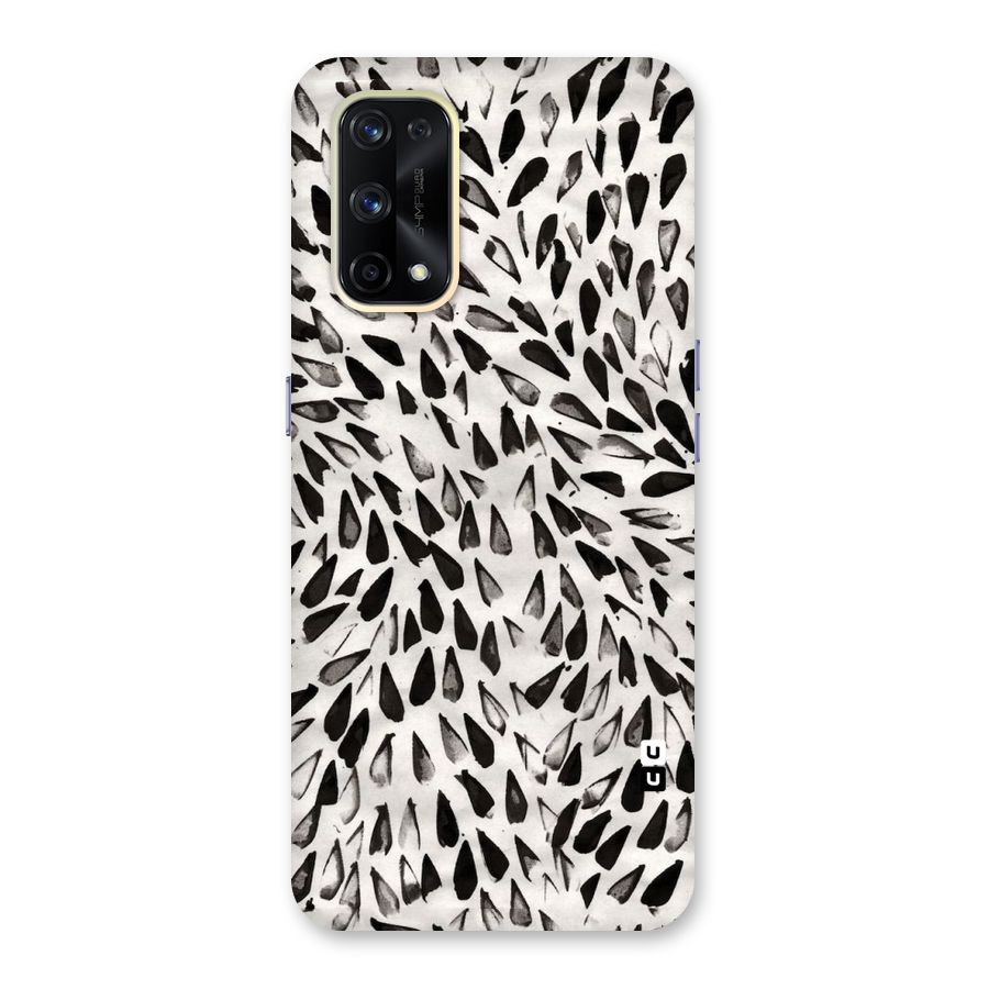 Feather Pattern Colorless Glass Back Case for Realme X7 Pro