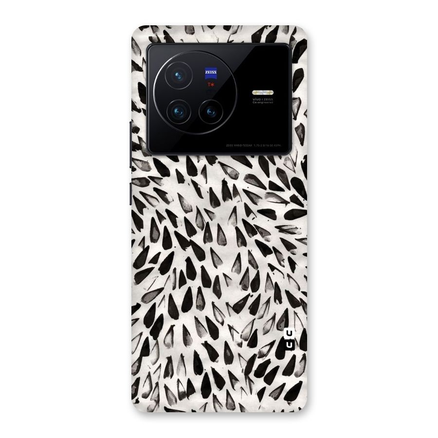 Feather Pattern Colorless Back Case for Vivo X80