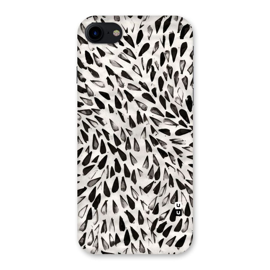 Feather Pattern Colorless Back Case for iPhone SE 2020