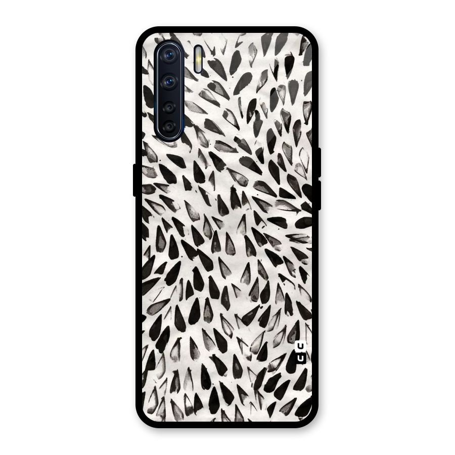 Feather Pattern Colorless Glass Back Case for Oppo F15