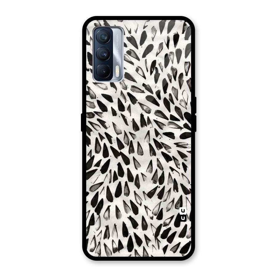 Feather Pattern Colorless Glass Back Case for Realme X7