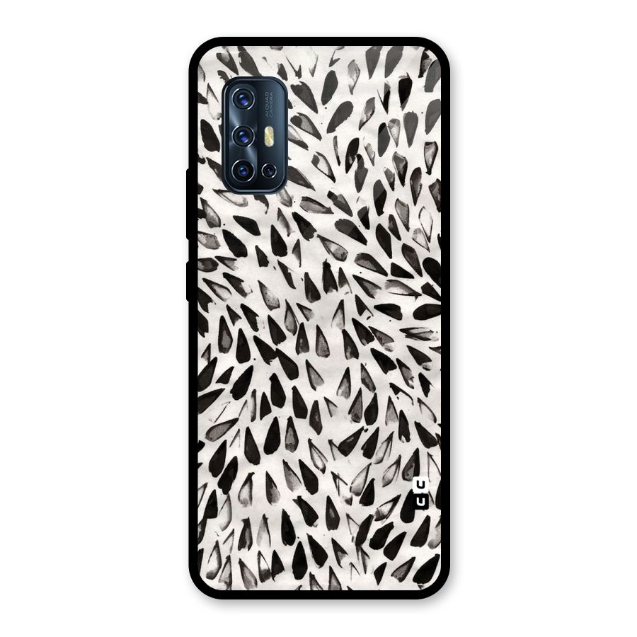 Feather Pattern Colorless Glass Back Case for Vivo V17