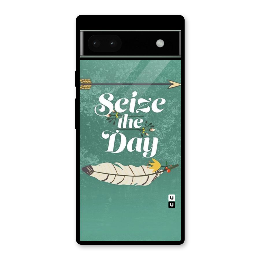 Feather Seize Glass Back Case for Google Pixel 6a