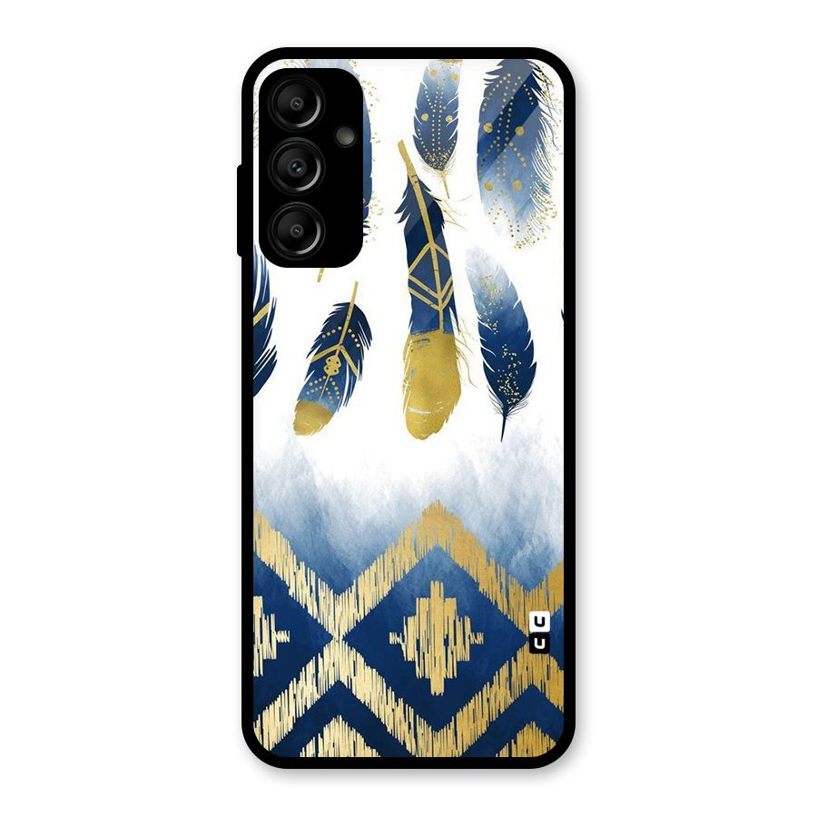 Feathers Beauty Glass Back Case for Galaxy A14 5G