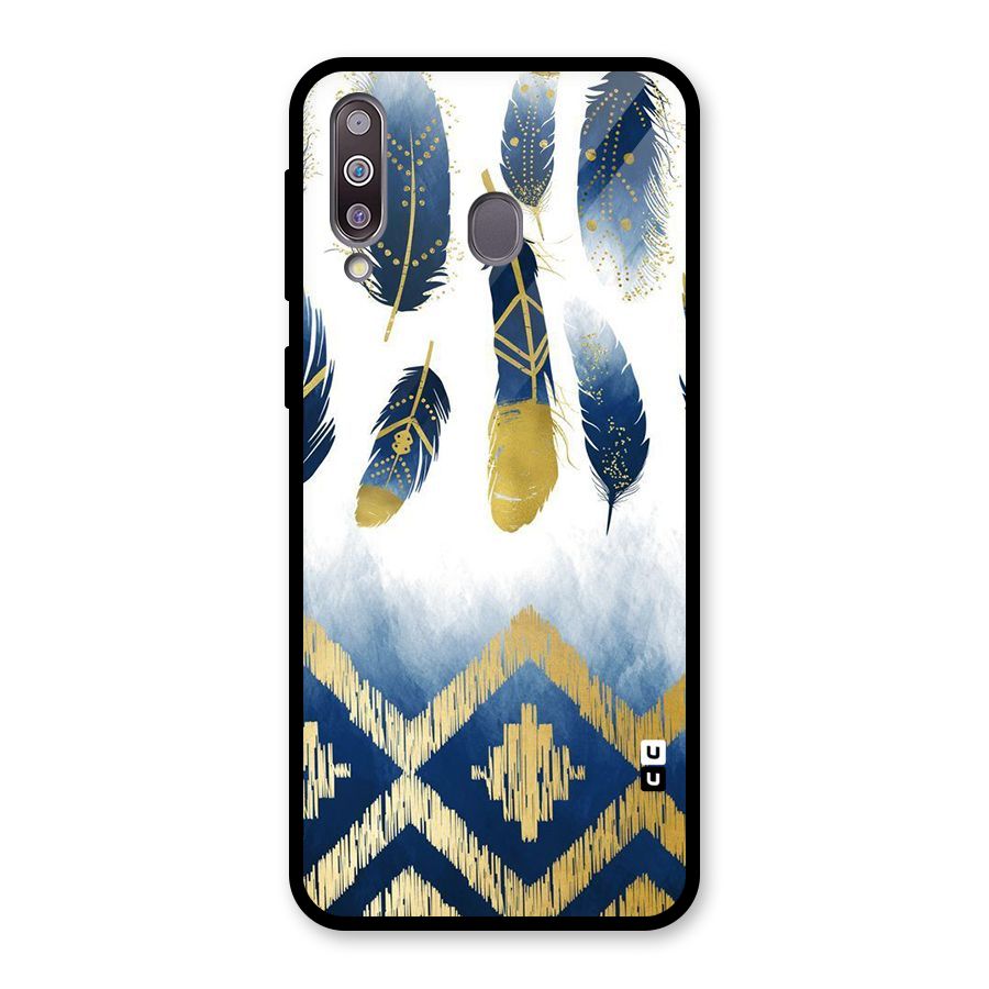 Feathers Beauty Glass Back Case for Galaxy M30