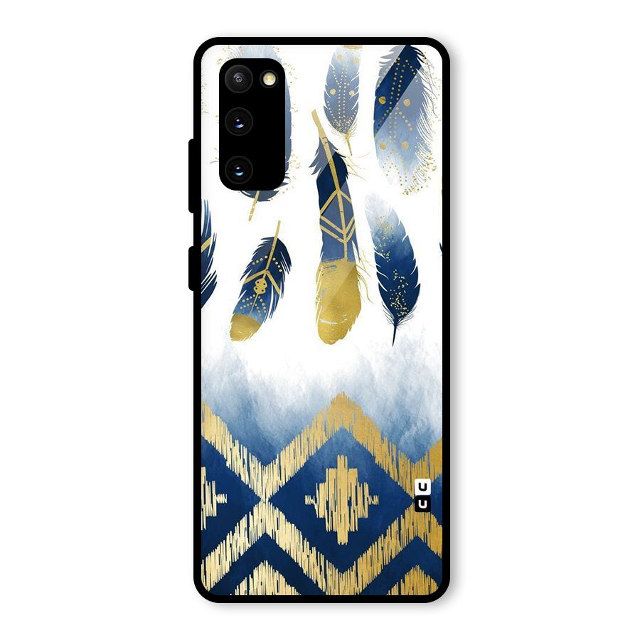 Feathers Beauty Glass Back Case for Galaxy S20 FE 5G