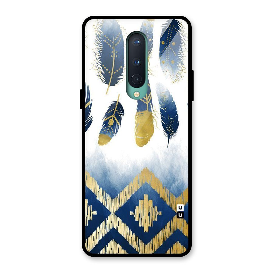 Feathers Beauty Glass Back Case for OnePlus 8