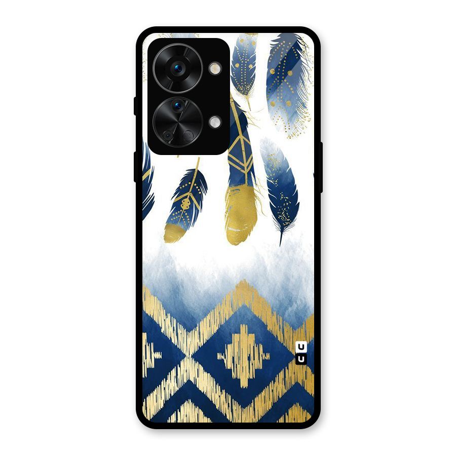 Feathers Beauty Glass Back Case for OnePlus Nord 2T