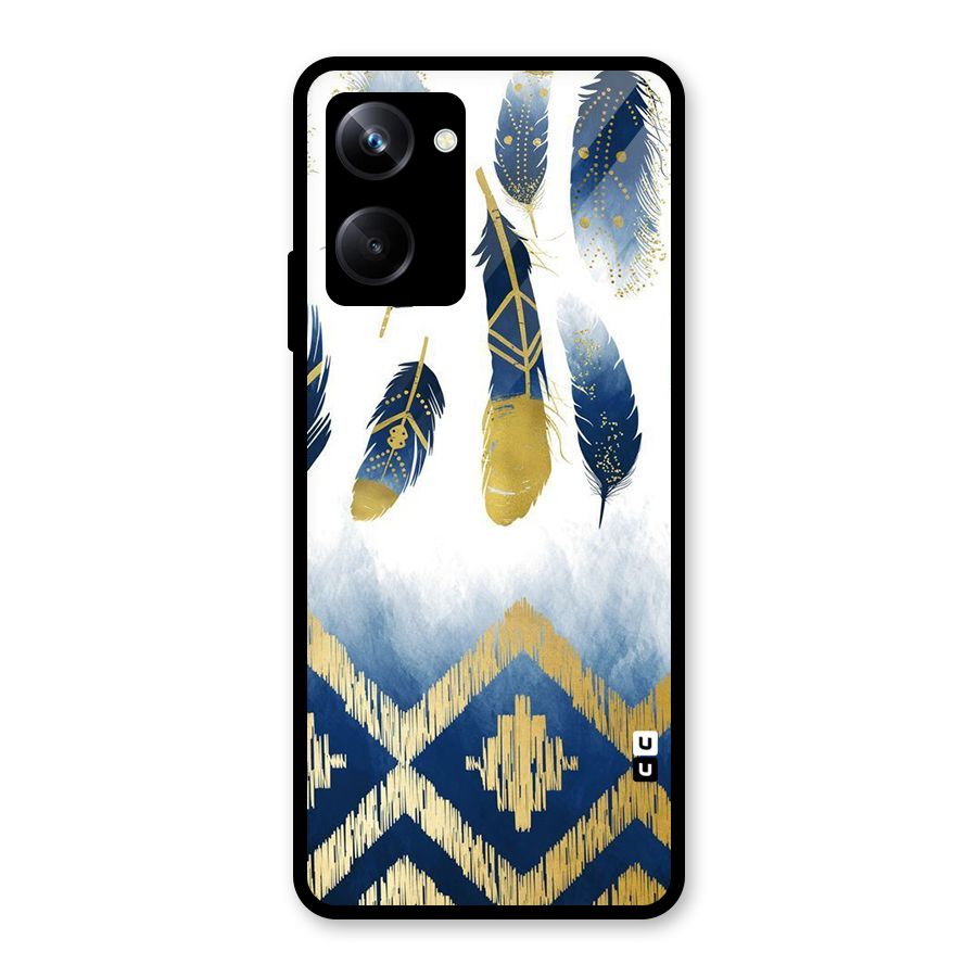 Feathers Beauty Glass Back Case for Realme 10 Pro