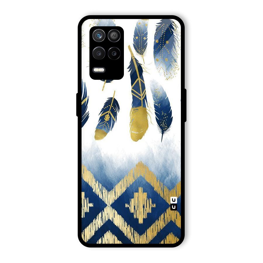 Feathers Beauty Glass Back Case for Realme 8 5G