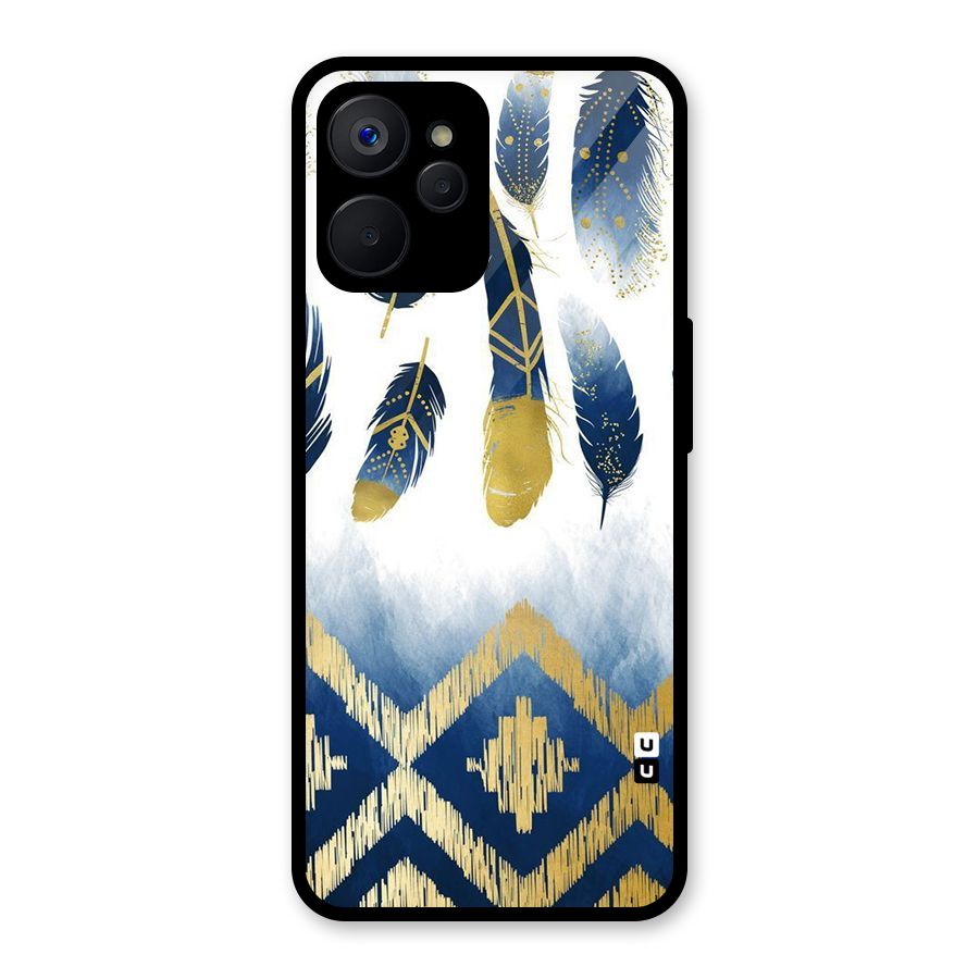 Feathers Beauty Glass Back Case for Realme 9i 5G