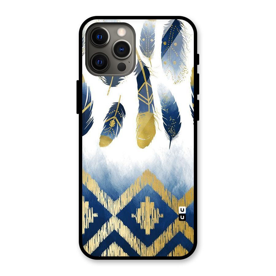 Feathers Beauty Glass Back Case for iPhone 12 Pro Max